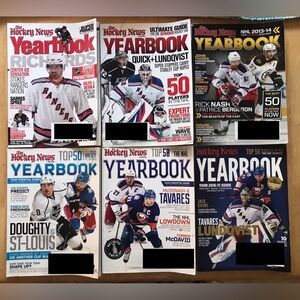 Lot 6 Hockey News Yearbooks 2011-12, 2012-13, 2013-14, 2014-15, 2015-16, 2016-17